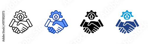 Commitment icon collection with multiple styles