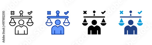 Ethical Choice icon collection with multiple styles