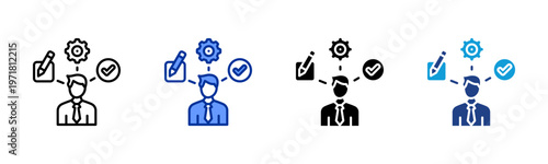 Responsibility icon collection with multiple styles