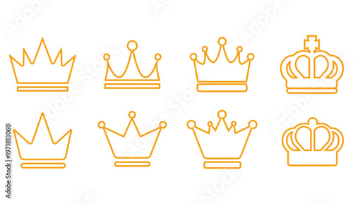 シンプルな王冠のイラスト　