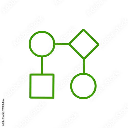 [Business Icons] – Basic Shape Relationship Structure Diagram