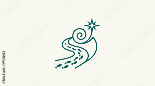 Path to Success Abstract Logo of Journey and Achievement