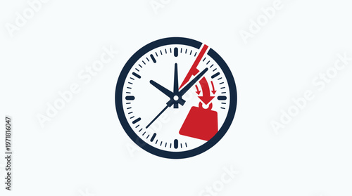 Free Download Time Management Concept Clock with Falling Bag - GFXLoad