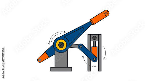 Industrial robotic arm machine component.