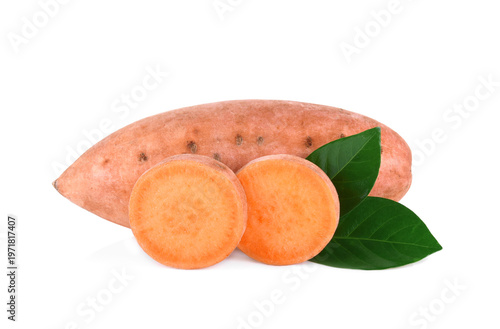 Sweet potato isolated on white background