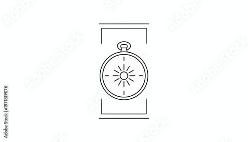 Compass Icon Vector Illustration - Navigation and Direction Symbol