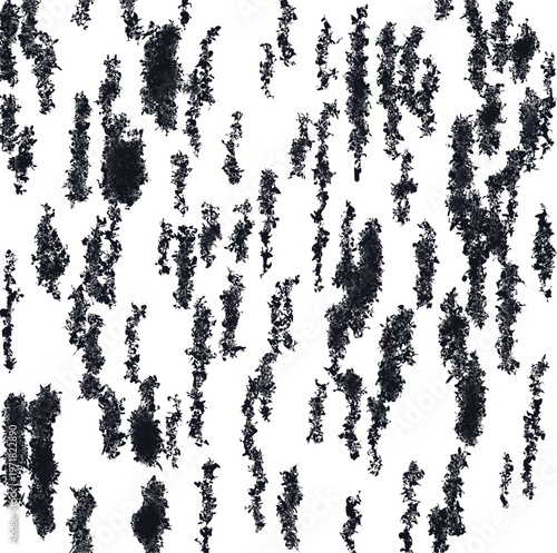 Dense, dirty texture in the form of fluffy vertical spots