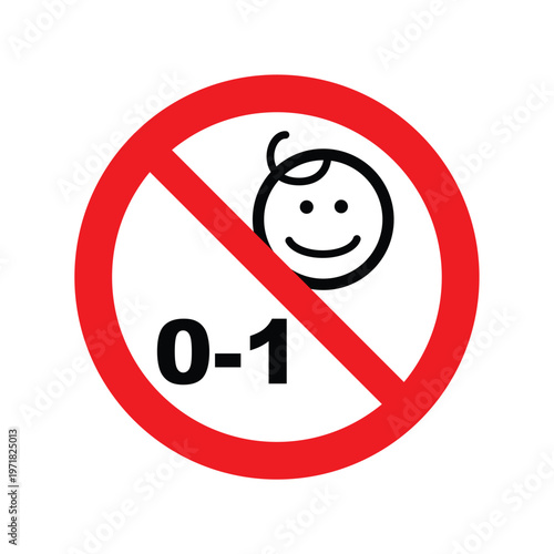 No Children Age 0–1 Icon Indicating Restriction For Babies In Sensitive Environments