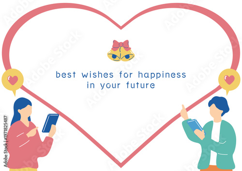 スマホで出会いを探す男女