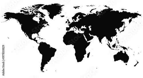 Contrast of a black spider monkey against a white background