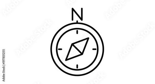 Compass Navigation Tool Direction Indicator.