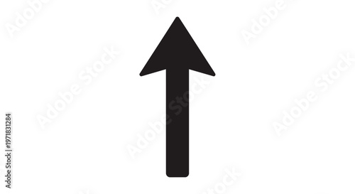 Black Arrow Pointing Upwards Directional Symbol.