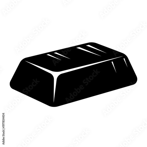 Gold Bullion Icon: A sleek, minimalistic illustration of a gold bar, symbolizing wealth, value, and economic prosperity.