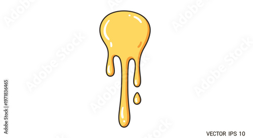 Golden Liquid Dripping Down Slowly.