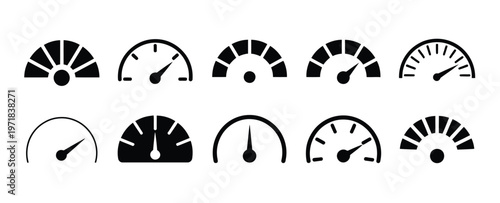 Speedometer icon speed indicator symbol car dashboard performance concept gauge modern vector illustration