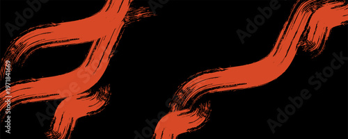 Tire tracks, motorcycle or car wheel tread marks, grunge vector. Road rally bike or motocross tire tracks.	Print