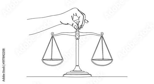 law, justice, scales, balance, hand, vector icon