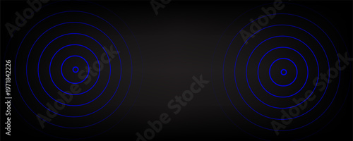 Radio Wave illustration effects on Green Screen background. circle waves in white background.Print