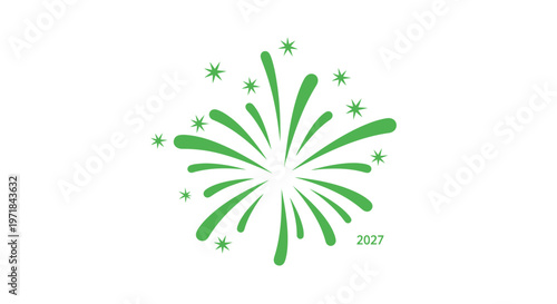 Green Firework Explosive Sparkler Display.