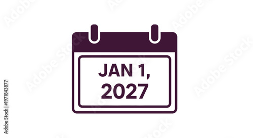 New Year Calendar Page January First.