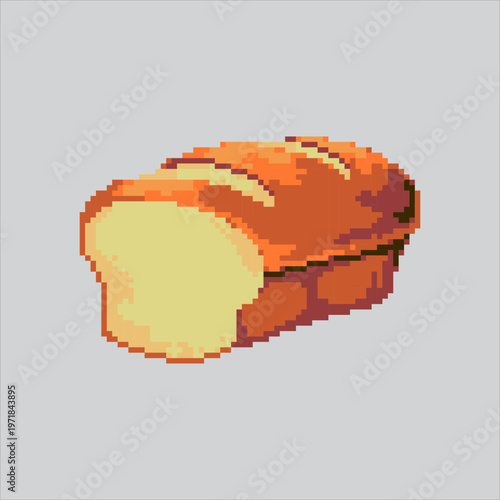 Pixel art illustration Communion Bread. Pixelated Communion Loaf. Communion Loaf Bread Icon pixelated for the pixel art game and icon for website and video game. old school retro.