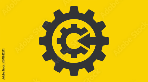 Gear Icon Technology Symbol.