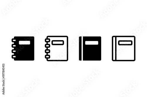 노트 다이어리 아이콘 세트