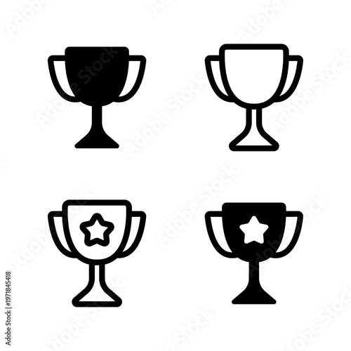 우승컵 아이콘 세트