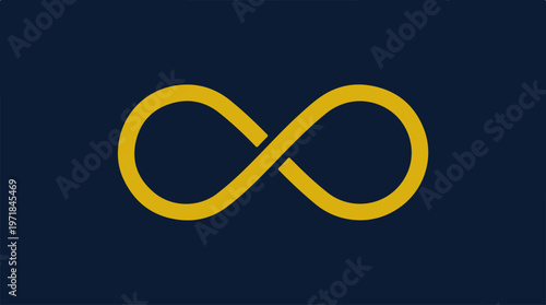 Golden Infinity Symbol Design.