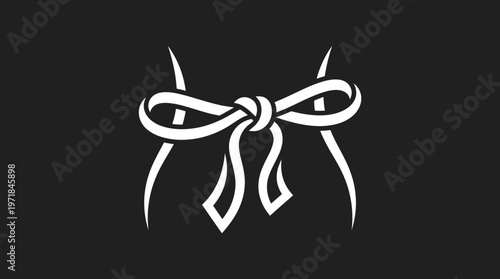 Elegant Black And White Bow Logo