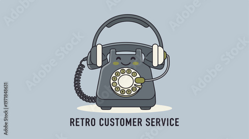 Retro Telephone Customer Service.