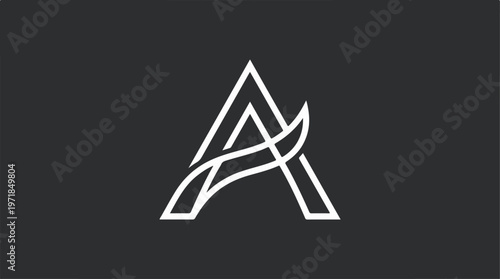 White Letter A Logo.