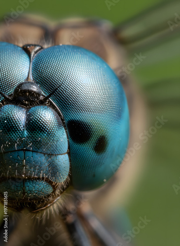 Dragonfly Blue Eye Macro Insect Wildlife