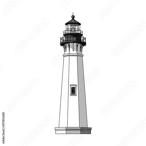 Guiding Light: A classic lighthouse, a steadfast sentinel on the coast, stands tall against the sky, its beacon a symbol of guidance and hope. 
