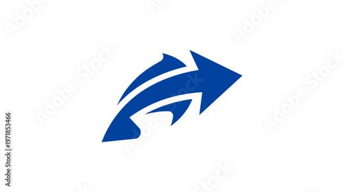 Blue Abstract Arrow Symbol