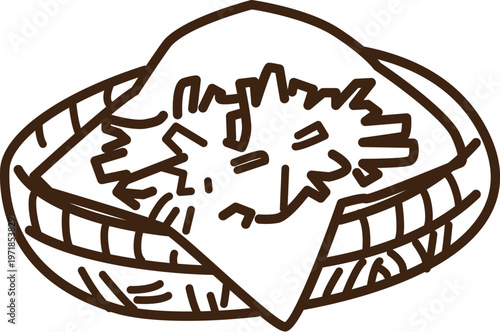 加工茶葉　線画