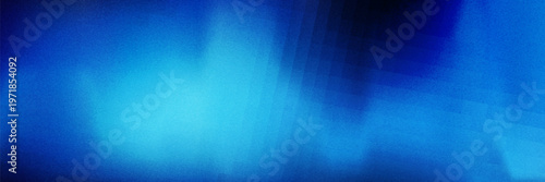 Dark abstract blue black gradient background with grainy texture and noise effect wide banner backdrop header design, copy space