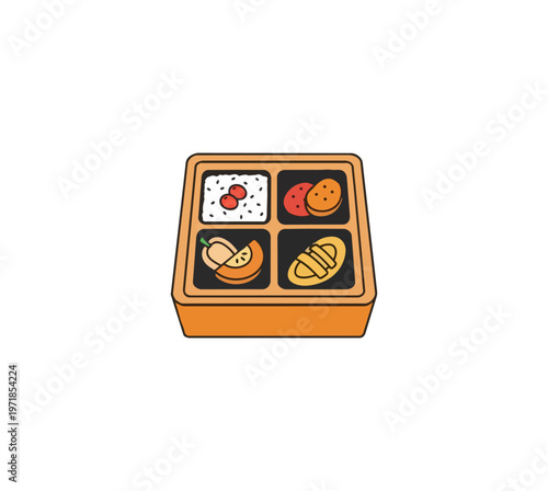 Assortment of japanese cuisine dishes sushi sashimi ramen and tempura on black