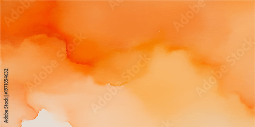 An abstract orange background featuring a hot flame explosion of smoke and clouds against a nature sky at sunset with white light and steam