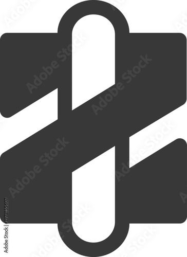 the logo consists monogram of the letter I and Z. Abstract, outline and elegant.