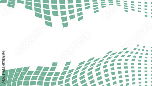 波打つグリッドパターンが広がる抽象的なデジタル空間をイメージしたシンプルで洗練された背景デザイン素材