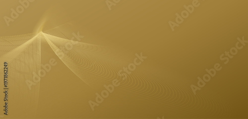 滑らかな曲線が織りなす黄金の流線デザインと繊細なグラデーションが広がる高級感あふれる抽象背景素材