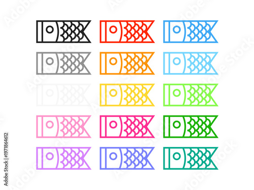 鯉のぼりアイコンセット