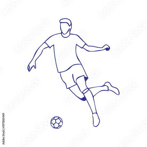 football player kicking ball