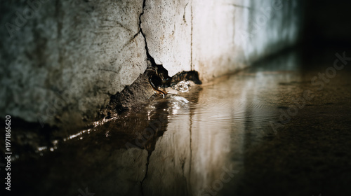 Basement Wall Crack Water Seepage Structural Damage