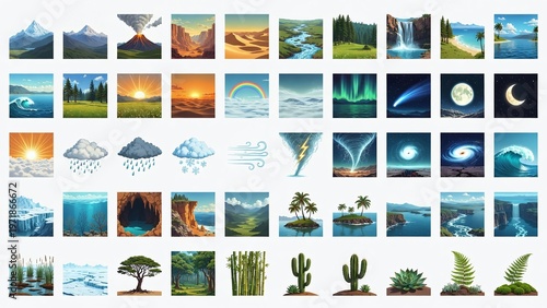 Breathtaking Landscape with Waterfall, Mountain, and Aurora in Tranquil Nature Scenery - Perfect Travel Destination