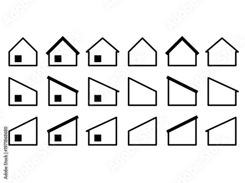 一軒家アイコンセット