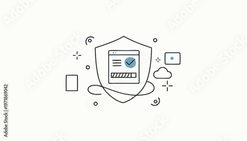 Digital Security Shield - Protecting Online Data and Information.