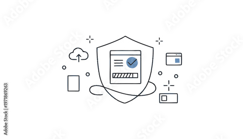 Digital Security Shield - Protecting Online Data and Information.