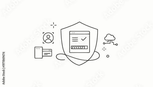 Digital Security Shield - Protecting Data with Modern Technology.